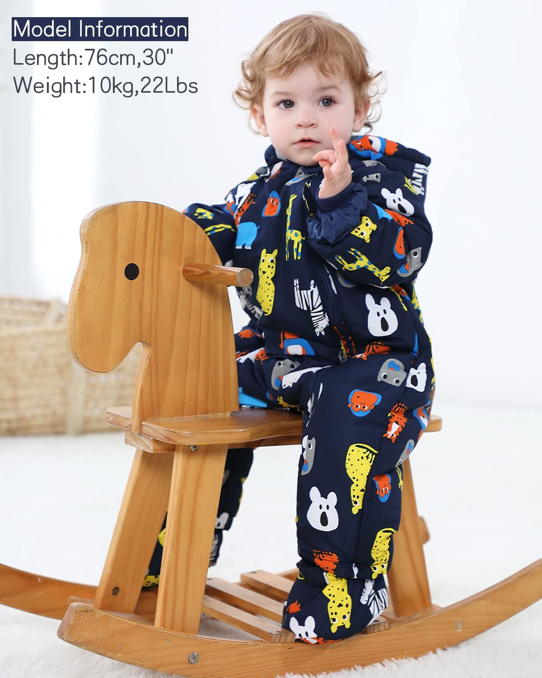 Baby Strampler Strampelanzug mit Kapuze Schneeanzüge mit Handschuhen und Füsslinge, für Kleinkinder