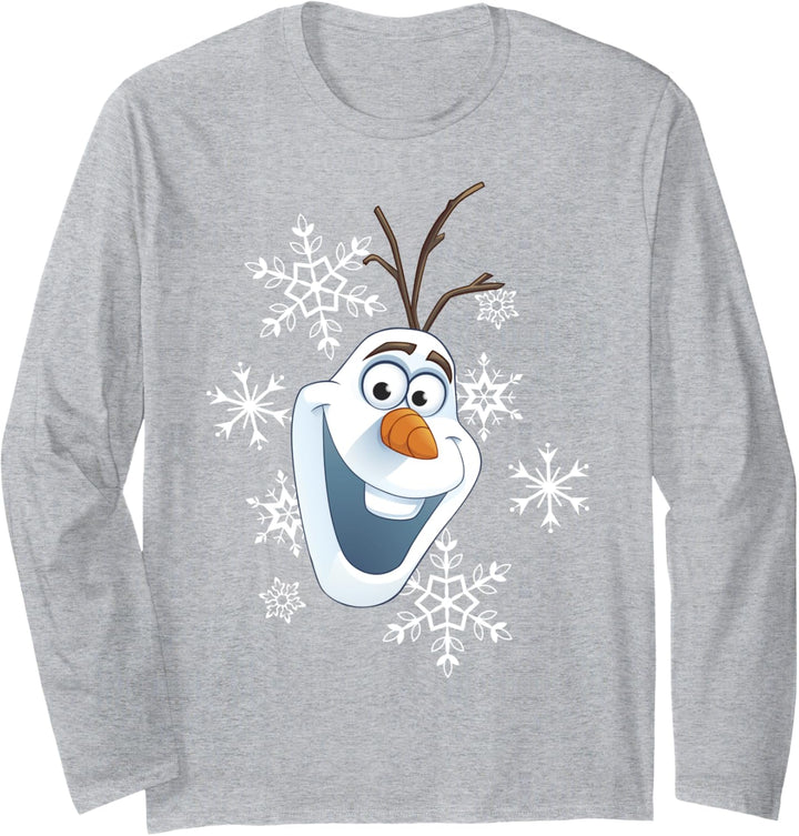 Disney Frozen Olaf Smile Snowflake Weihnachten Langarmshirt