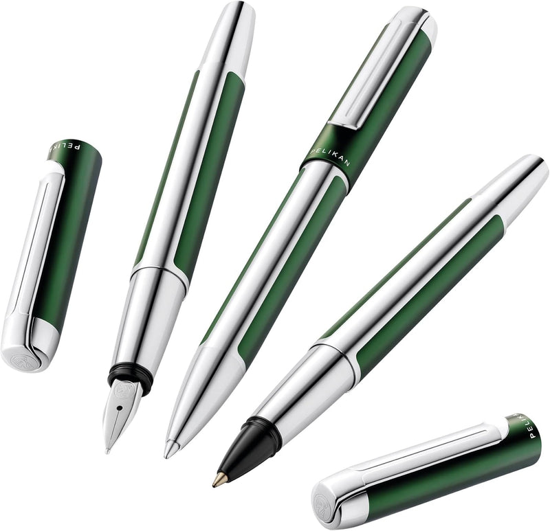 Pelikan Kugelschreiber Pura K40, Waldgrün, hochwertiger Drehkugelschreiber im Geschenk-Etui, 822879