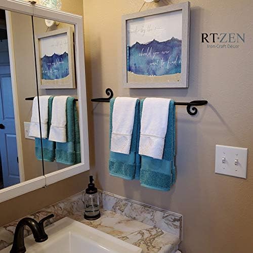 Swirls Towel Bar Hanger Holder Wall Hanger For Bathroom Or Kitchen, Handmade By RTZEN-Décor A11, Lar