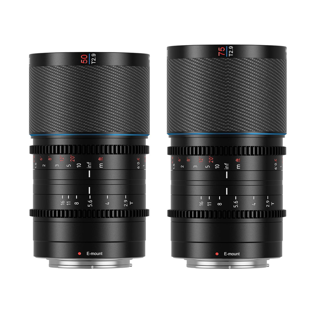 SIRUI Saturn 50 mm 75 mm Objektiv-Set T2.9 1.6X Vollformat-Kohlefaser anamorphes Objektiv, Cine Obje