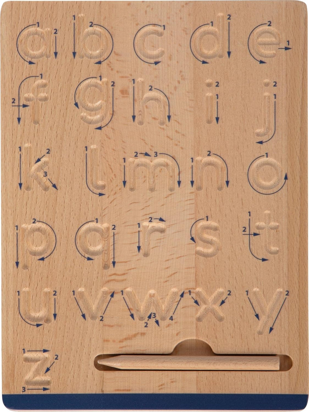 small Foot Schreibtafel-Set „Educate“ aus Holz, Schreiben Lernen mit Schwungübungen, für Kinder ab 5