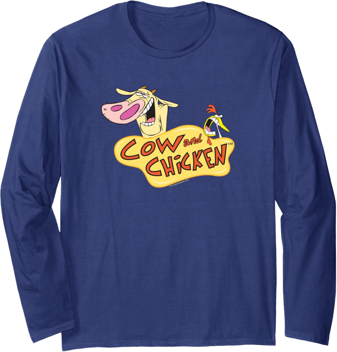 Cow and Chicken Logo Langarmshirt