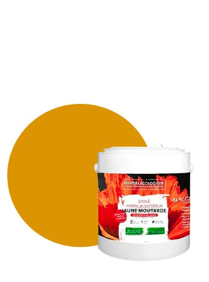 BOX DECO COULEURS Farbe Senfgelb, natürlich, ökologisch, für den Innen- und Aussenbereich, Satin-Opt