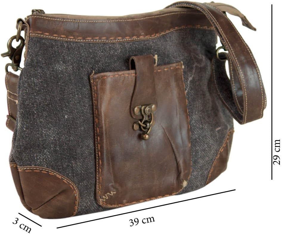 Sunsa Damen kleine Umhängetasche Schultertasche Crossbody Tasche Canvastasche in retro Style Vintage