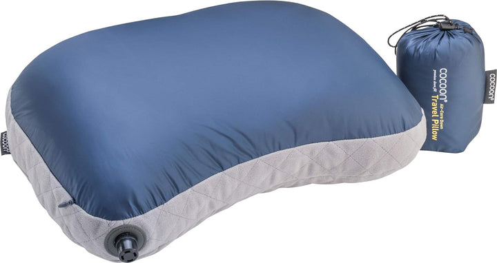 Cocoon Daunen Kopfkissen Air Core Down Travel Pillow - 30x41cm Dark Indigo Blue/Grey, Dark Indigo Bl
