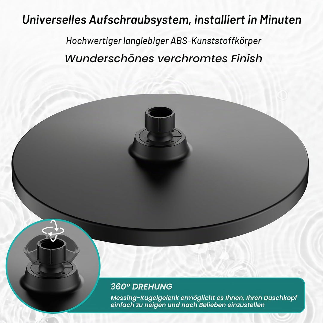 Regenduschkopf, YUANNY 10 Zoll Duschkopf Regendusche Wassersparend Universal-Kopfbrause mit Anti-Kal
