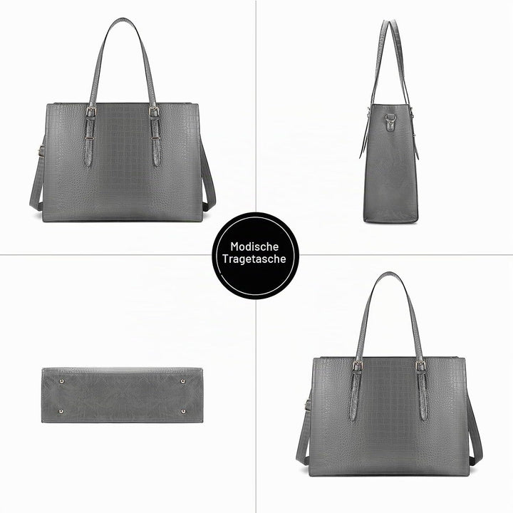 Lubardy Handtasche Damen Shopper Damen Gross Laptop Tasche 15.6 Zoll Elegant PU Leder Umhängetasche