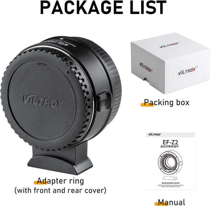 VILTROX EF-Z2 0,71x Speedbooster Autofokus Objektivadapter Fokalreduzierer für Canon EF-Objektive fü