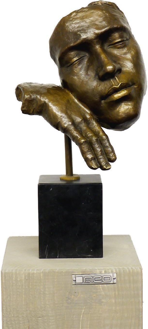 Moderne Kunst Skulptur - Bronzefigur - Der Schlafende - signiert - 100% Bronze - Deko Figur - Wohnde