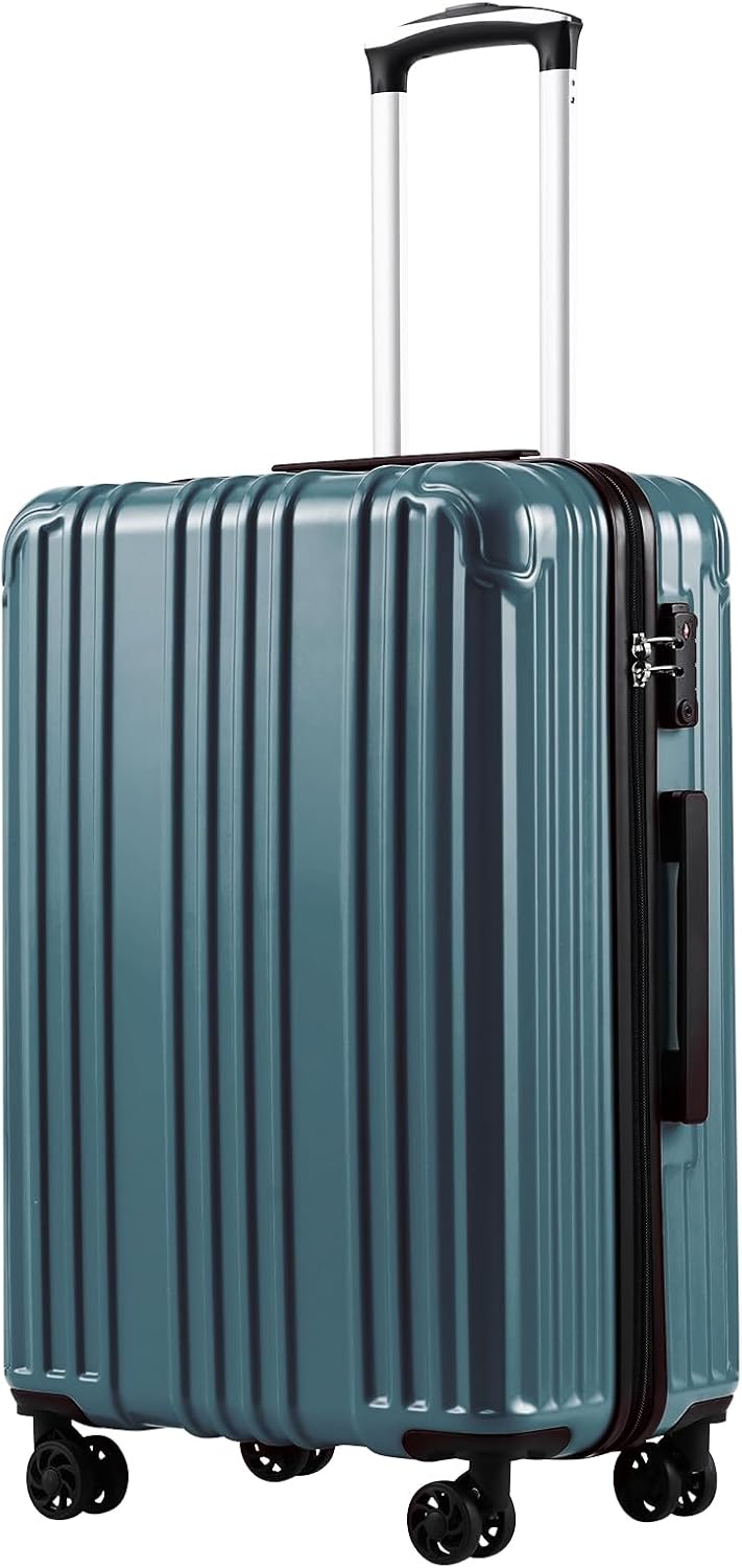 COOLIFE Hartschalenkoffer Rollkoffer Reisekoffer Handgepäck, PC+ABS-Material leicht, mit TSA-Schloss