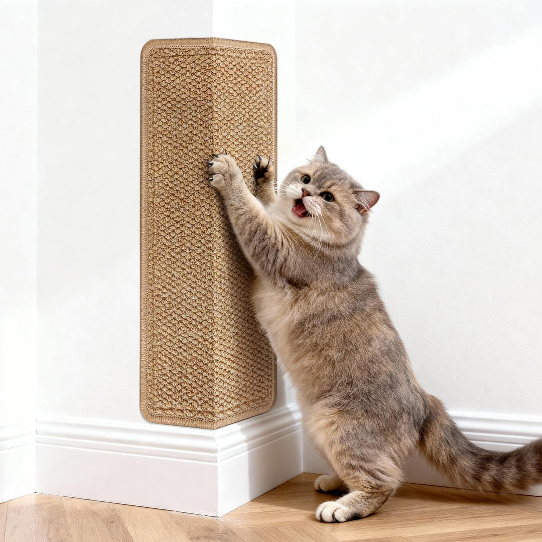 ENONCI Kratzmatte aus Sisal, Kratzmatte für Katzen, mit Klebeband, 60x30cm Katzenkratzmatte, Teppich