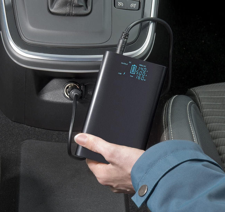 revolt Powerbank 19V DC-Ausgang: USB-Powerbank mit 18 Ah, DC 3-24 V, Starthilfe, QC & USB-C PD, 160