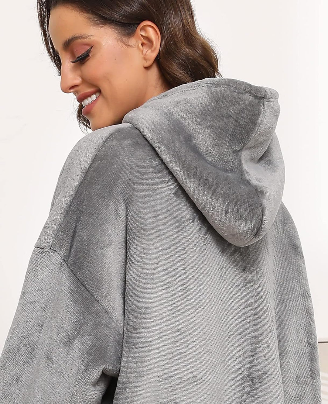 Sendowtek Übergrosse Hoodie Decke Damen Oversized, Sherpa Deckenpulli Weich Super Warme Komfortable