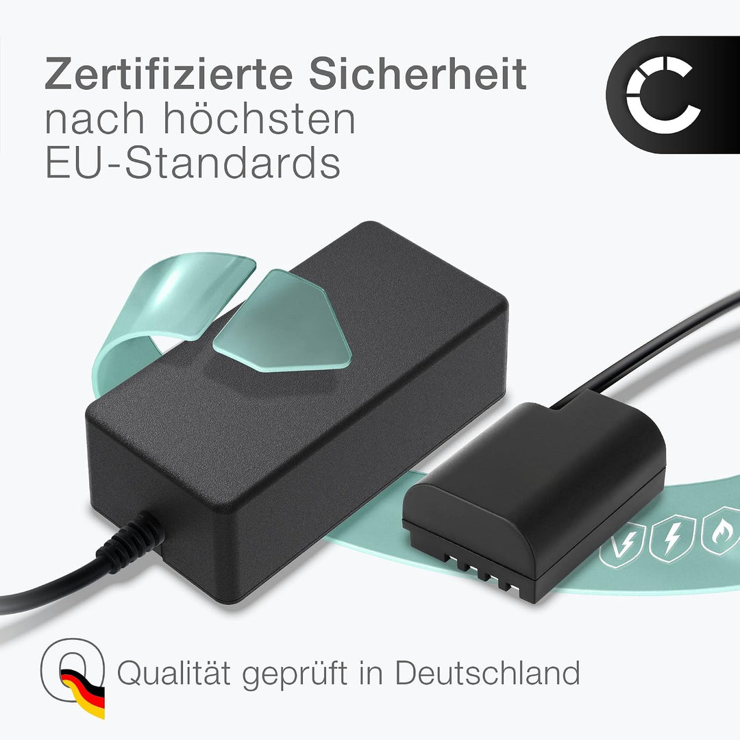 subtel® Netzteil DMW-AC8 + DMW-DCC12 für Panasonic Lumix DMC-GH3 DMC-GH4 DC-GH5 GH9 Kamera, Camcorde
