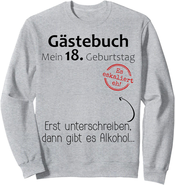18. Geburtstag Junge Mädchen 18 Jahre 2006 Lustig Geschenk Sweatshirt