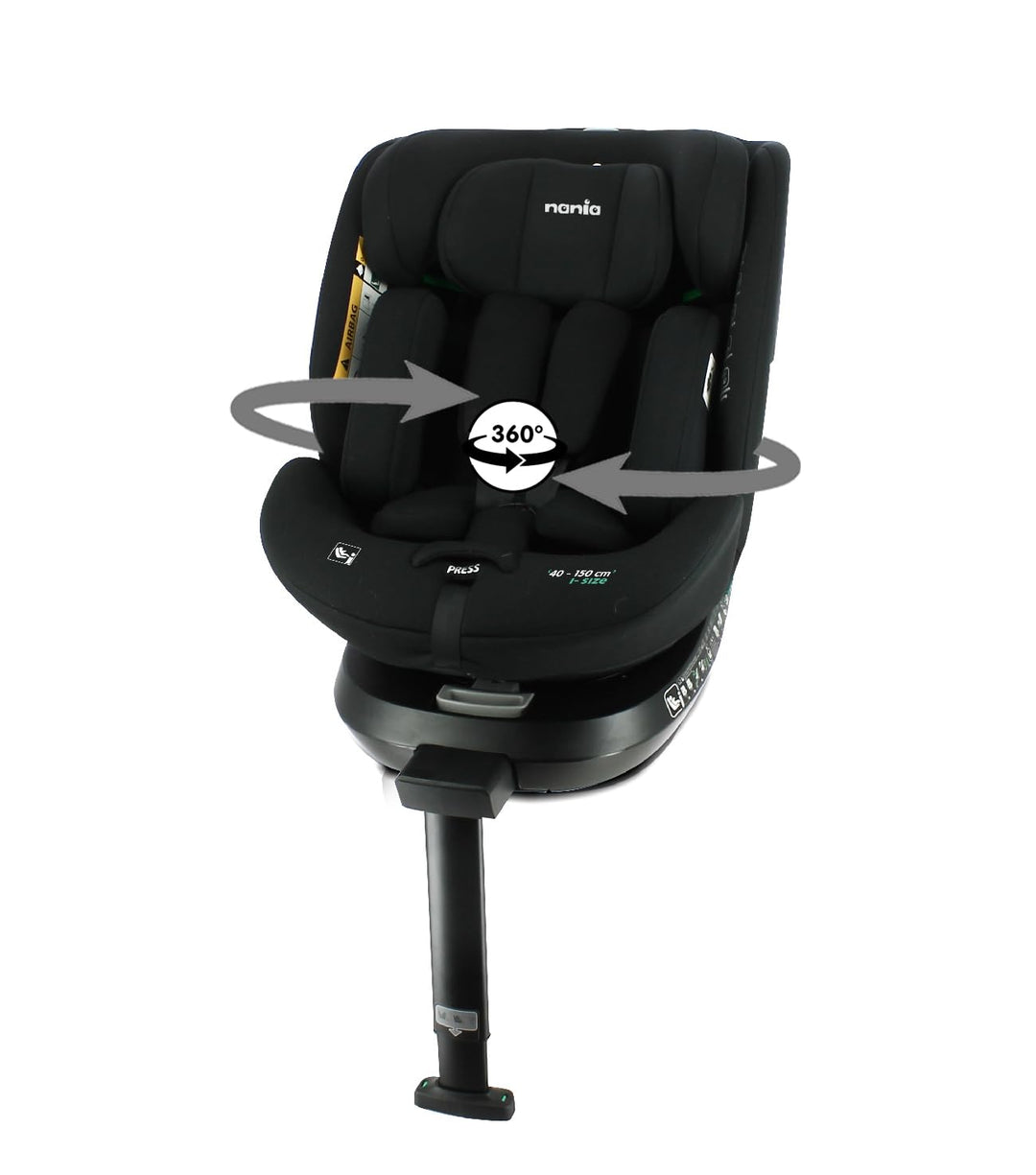 Nania - Kinderautositz SPIRIT 360° drehbar - I-Size 40-150 cm - wächst mit von Geburt an bis ca. 12