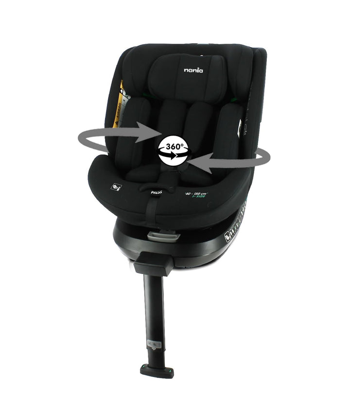 Nania - Kinderautositz SPIRIT 360° drehbar - I-Size 40-150 cm - wächst mit von Geburt an bis ca. 12