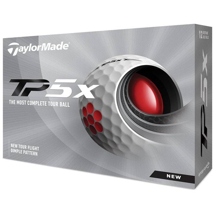 TaylorMade TP5 Golf Balls 2021 Weiss TP5x, Weiss TP5x