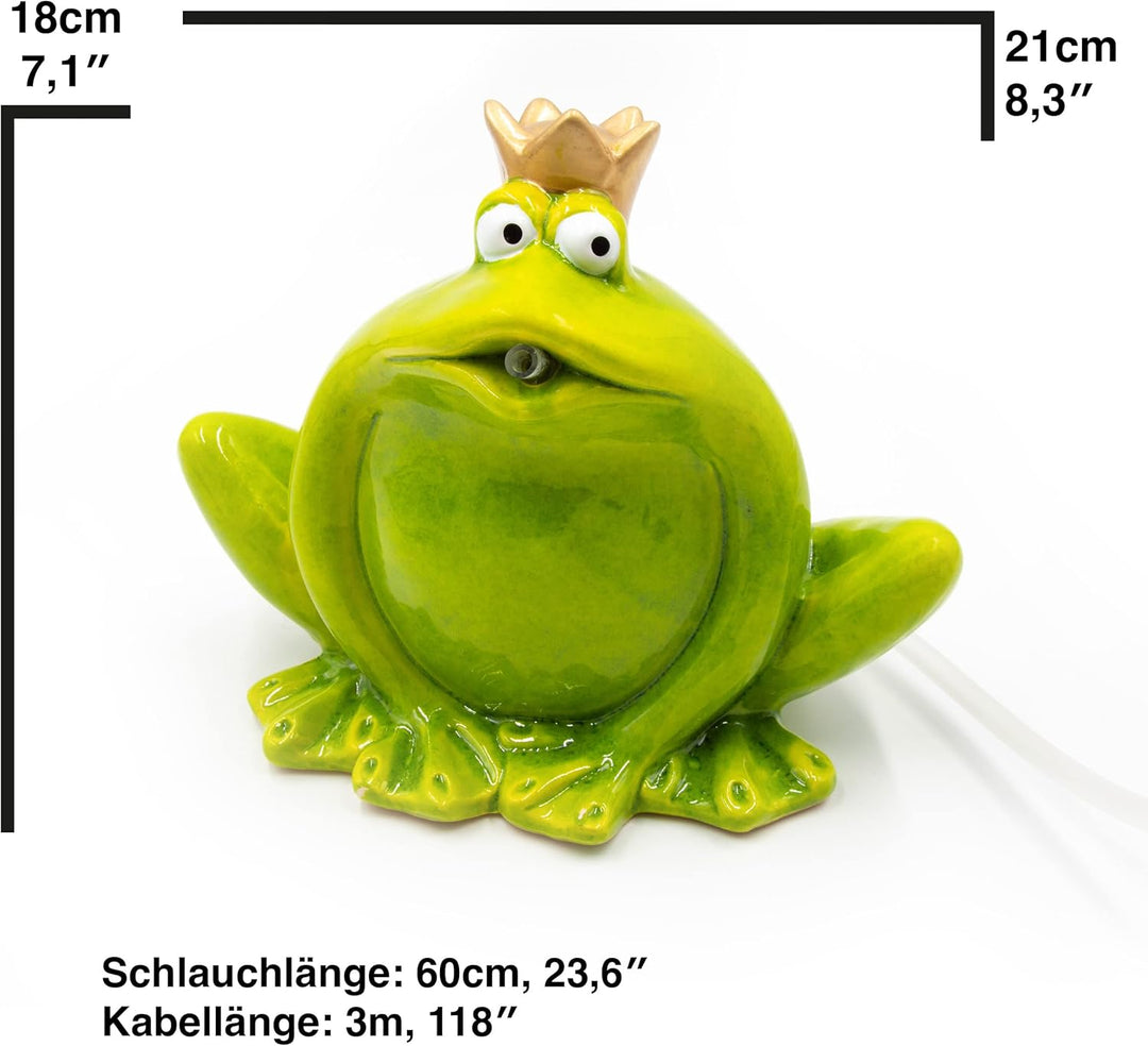 Wasserspeier Frosch Figur - Frosch Deko Garten - Wasserspiel Garten Deko - Gartenteich Becken Figure
