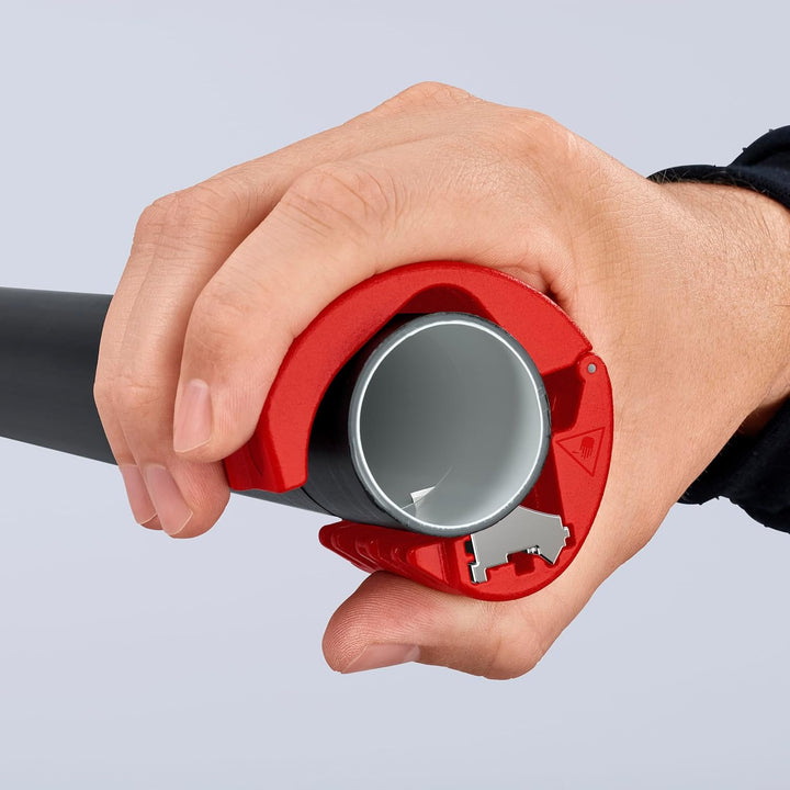 KNIPEX BiX® Schneider für Kunststoffrohre und Dichthülsen, 20-50 mm, trennt spanlos, incl. 2 Ersatzk