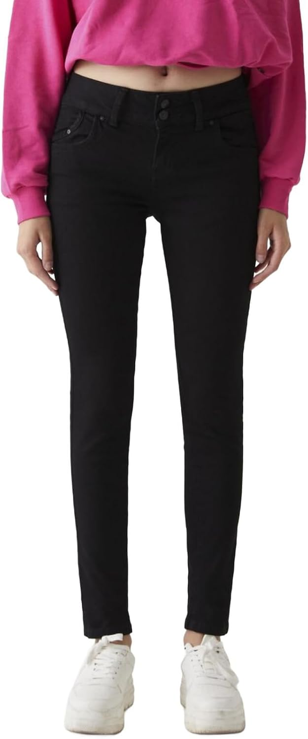 LTB Jeans Damen Jeans Molly M 24W / 30L Black To Black Wash 4796, 24W / 30L Black To Black Wash 4796