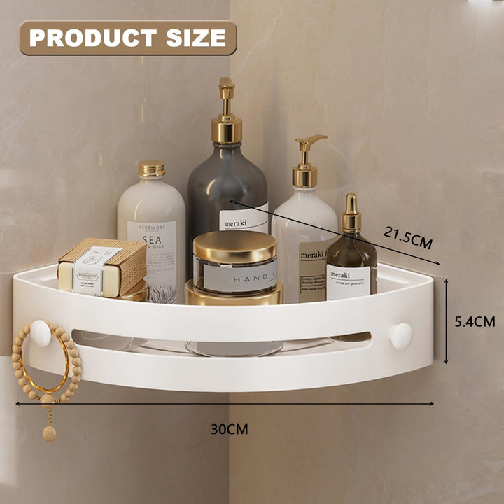 Weiss Duschablage Ecke 2er-Set, Duschregal Ohne Bohren Ecke Duschregal aus Kunststoff Shampoo Halter