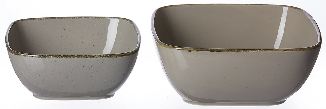 Ritzenhoff & Breker Servierschalen-Set Casa, 2-teilig, 18x18 cm und 22x22 cm, Nougat Schalen Nougat,