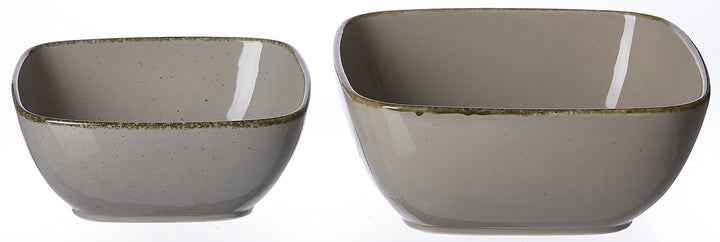 Ritzenhoff & Breker Servierschalen-Set Casa, 2-teilig, 18x18 cm und 22x22 cm, Nougat Schalen Nougat,