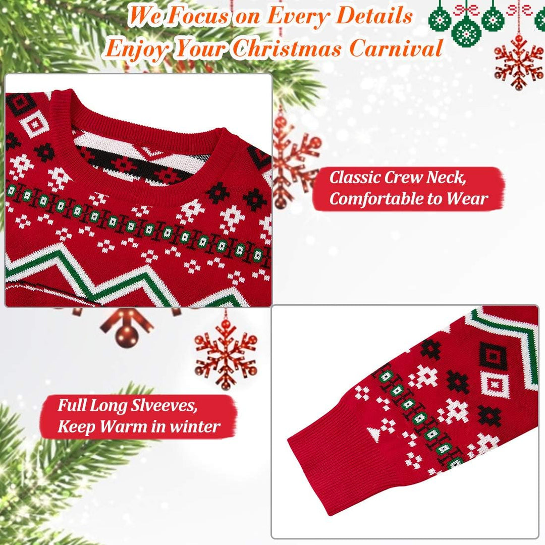 NEWISTAR Unisex Weihnachtspullover Strickpullover 3D Druck Herren Damen Pullover Weihnachten Jumper