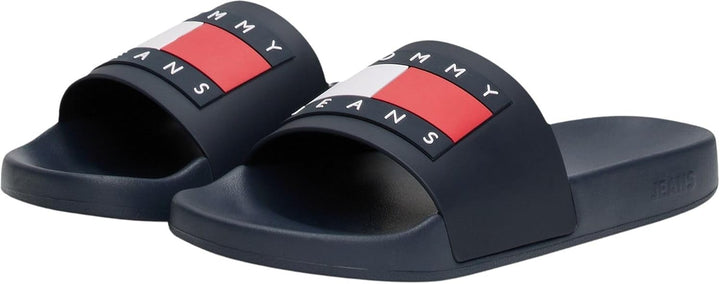 Tommy Jeans Herren Badeschuhe Pool Slide Badelatschen 40 EU Blau Dark Night Navy, 40 EU Blau Dark Ni