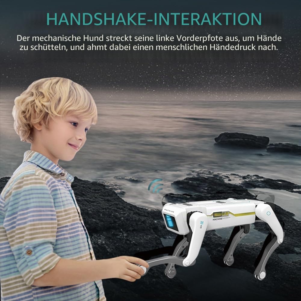 X-Verse 8002 RC Roboter Hund für Kinder Ferngesteuerter Spielzeug, Sprach und Interagieren, Programm