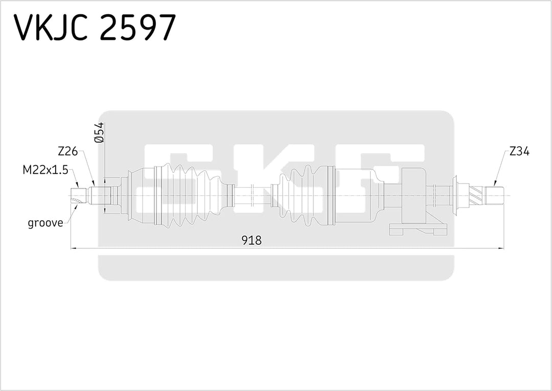 SKF VKJC 2597 Antriebswelle