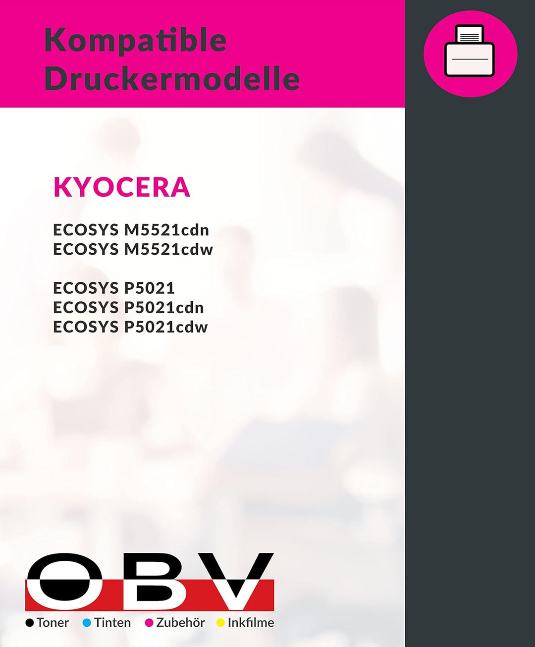 OBV kompatibler Toner als Ersatz für Kyocera TK-5230 K/C/M/Y für Kyocera Ecosys M5521cdn M5521cdw P5