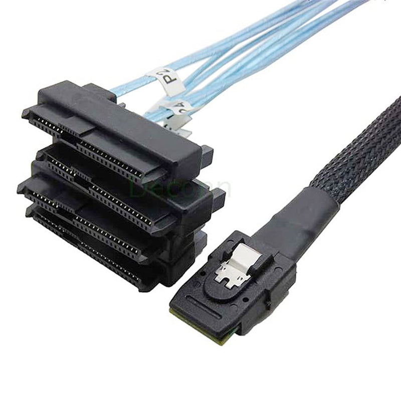 xiwai Interner 36-Pin-Mini-SAS-SFF-8087-Host auf 4 SFF-8482-Ziel-SAS-Festplatte und SATA-Stromkabel