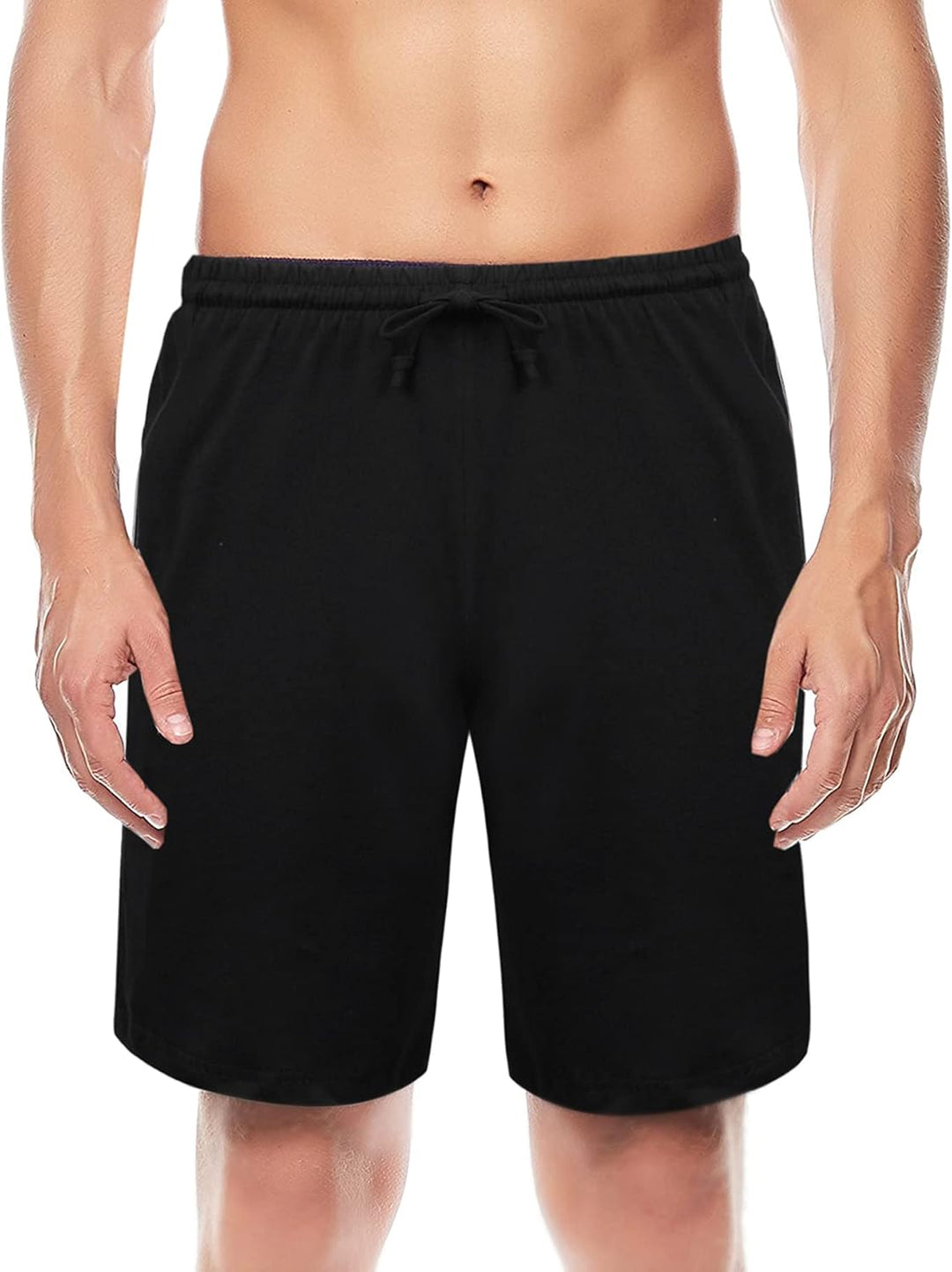 Aseniza Herren Schlafanzughose Kurz Baumwolle Bermuda Schlafshorts Pyjamahose Shorty Sommer Sleephos
