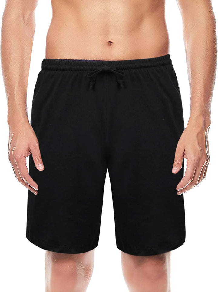 Aseniza Herren Schlafanzughose Kurz Baumwolle Bermuda Schlafshorts Pyjamahose Shorty Sommer Sleephos