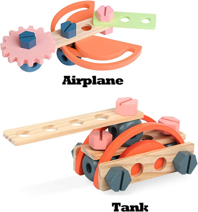 medoga Werkzeugbank für Kinder, Spielzeug-Werkbank, Holz, mit Werkzeugen Set, Holzkonstruktionsbank,