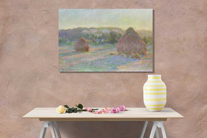 Claude Monet Kunstdruck auf Leinwand, Weizen-Ende des Sommers, 86 x 61 cm