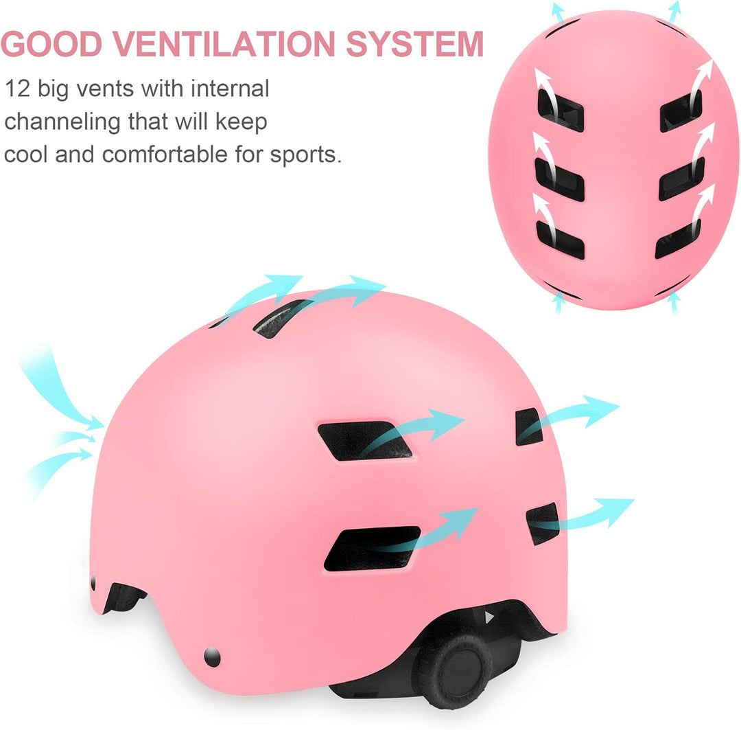 KORIMEFA Kinder Fahrradhelm Kinderhelm Radhelm Sporthelm CE-Zertifizierung für Fahrrad Skateboard Sc