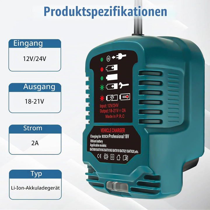 Mini Ladegerät für Bosch Professional 18V System GBA Ladestation mit LED-Anzeige Kompatibel mit Bosc