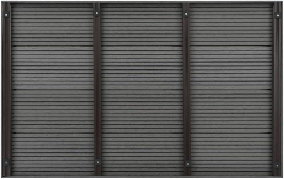 vidaXL Bodenelement für Solardusche Poolleiter WPC Pooldusche Gartendusche Grau, Grau