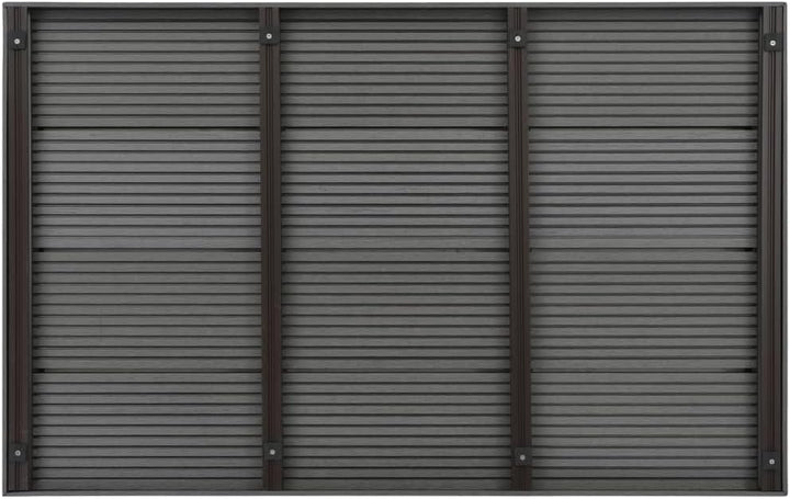 vidaXL Bodenelement für Solardusche Poolleiter WPC Pooldusche Gartendusche Grau, Grau