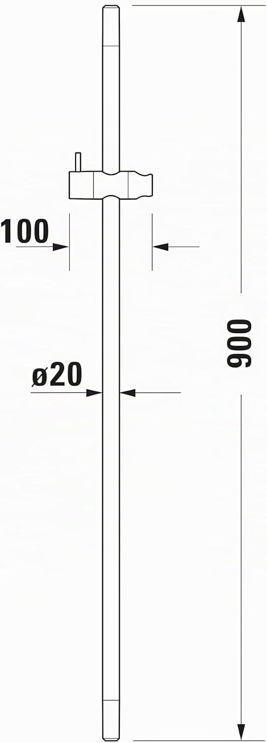 Duravit Universal Duschstange, Brausestange mit höhenverstellbarer Handbrausehalterung, variable Dus