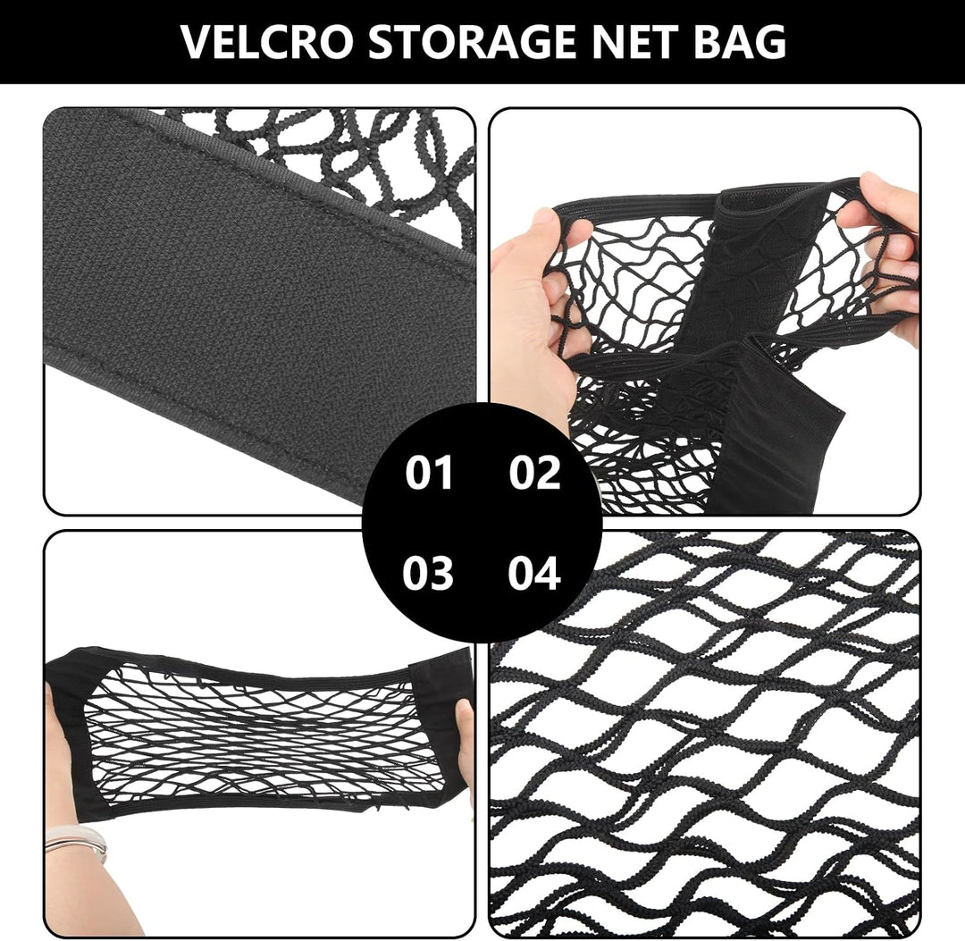 Kofferraum Klett Fixierung Set 3 Kofferraum Organizer Klett 1 Netztasche 2 Elastisches Band mit Klet