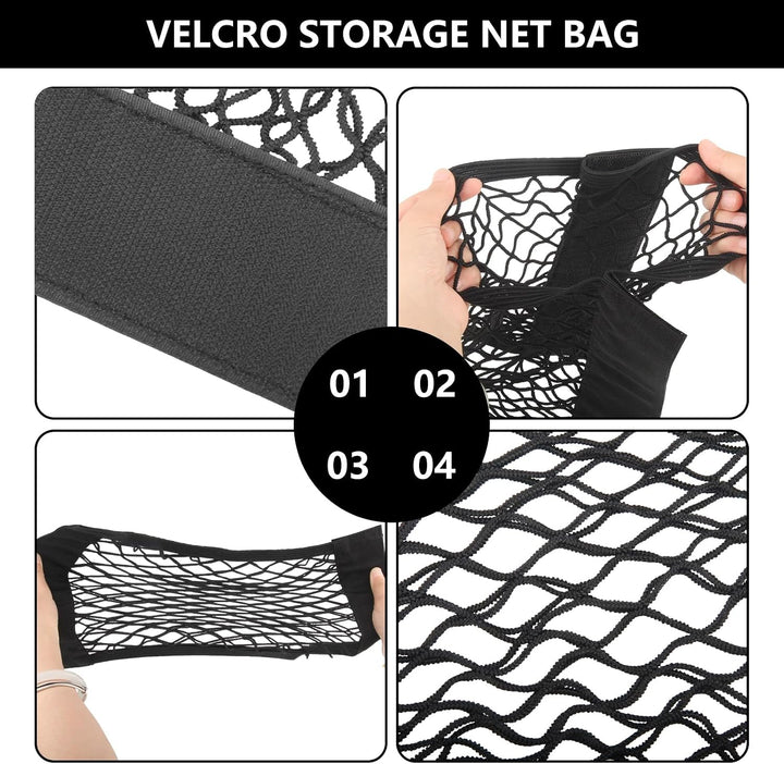Kofferraum Klett Fixierung Set 3 Kofferraum Organizer Klett 1 Netztasche 2 Elastisches Band mit Klet