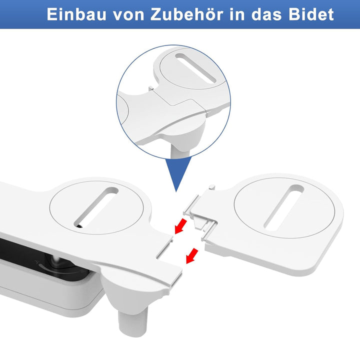 Bidet Einsatz für Toilette Nicht Elektrisch Bidet Aufsatz für Toilette mit Einziehbare Selbstreinige