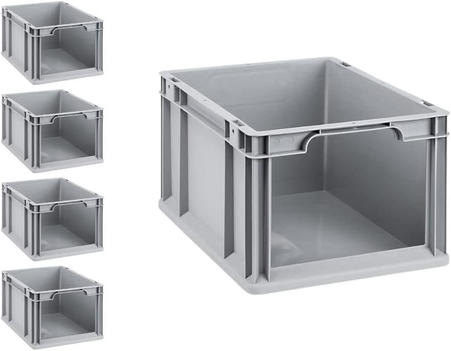 SparSet 5x Eurobox NextGen Store | HxBxT 22x30x40cm | 20 Liter | Front offen | Eurobehälter, Transpo