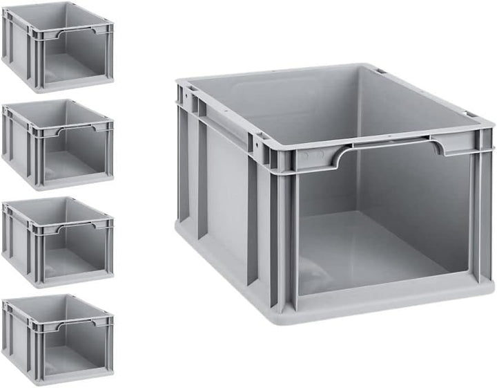 SparSet 5x Eurobox NextGen Store | HxBxT 22x30x40cm | 20 Liter | Front offen | Eurobehälter, Transpo
