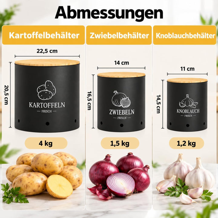 Kartoffel Aufbewahrungsbox 3er Set